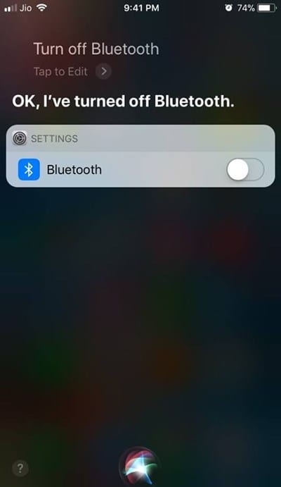 Включить/выключить Bluetooth