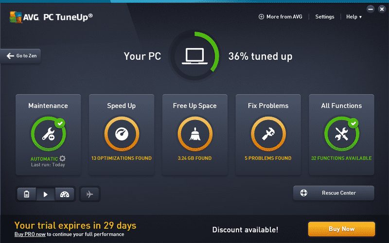 Настройка AVG для ПК