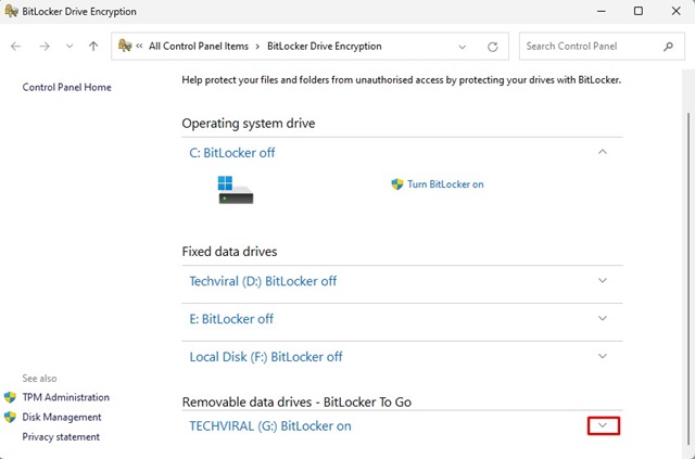 Зашифрованный диск BitLocker