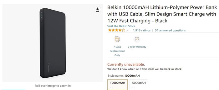 Портативный блок питания Belkin