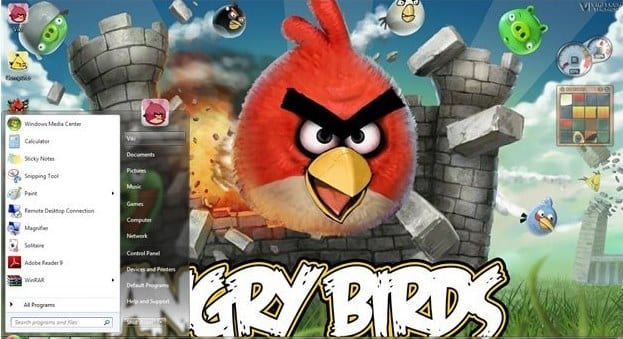 Тема Angry Birds