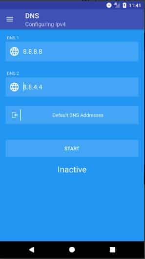 Изменить DNS по умолчанию на Google DNS на Android