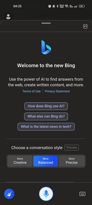 Используйте ChatGPT бесплатно на Android и iPhone с помощью Bing