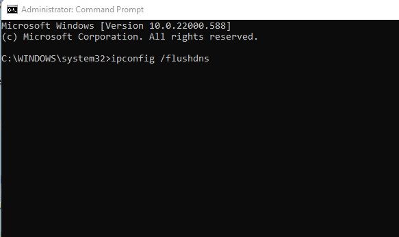 ipconfig /flushdns