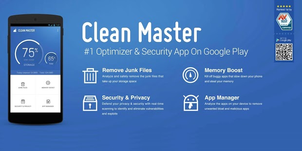 Использование приложения Clean Master для очистки ненужных файлов