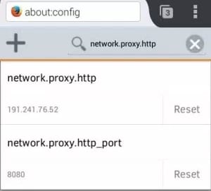 Настройте прокси в Firefox для Android