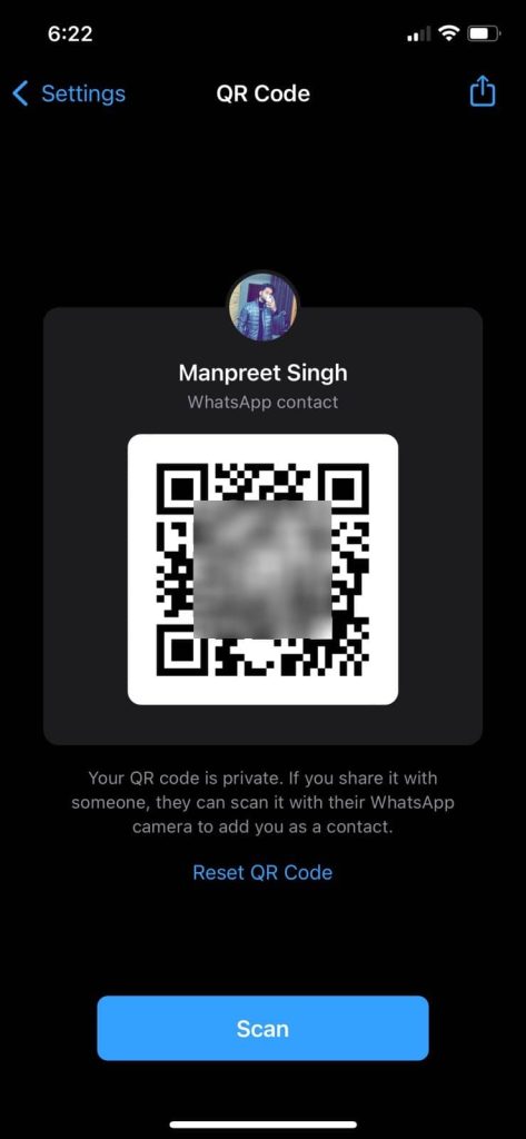 Создайте QR-код для своего профиля WhatsApp