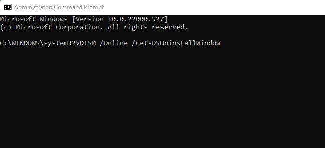 DISM/Онлайн/Get-OSUninstallWindow