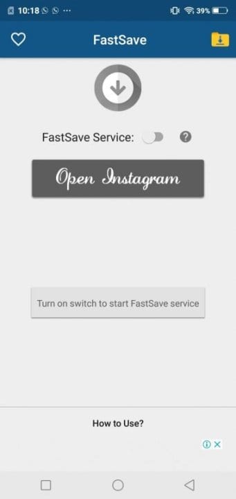 Использование FastSave для Instagram