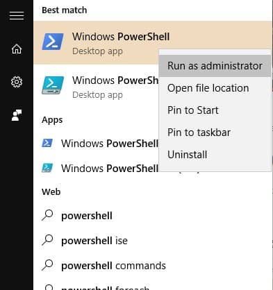 Открыть Powershell