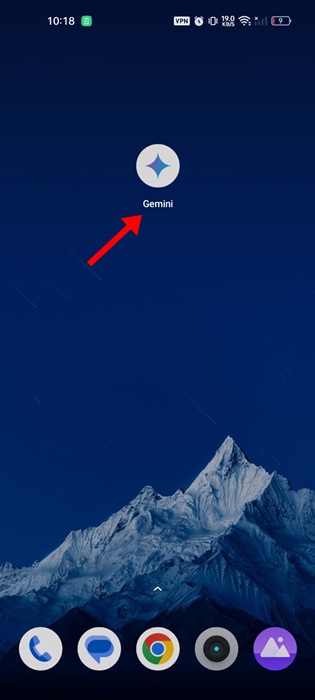 запусти приложение Gemini