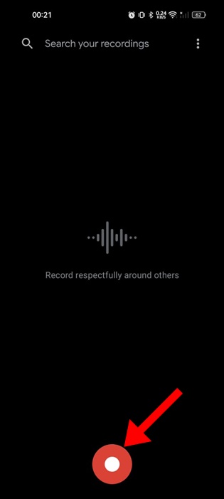 начать говорить с Google Recorder