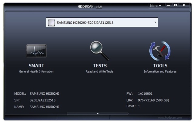 HDDScan