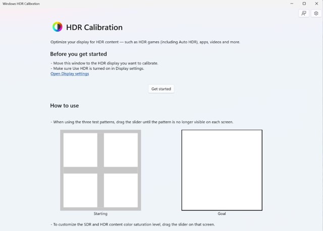 запустите приложение HDR Calibration