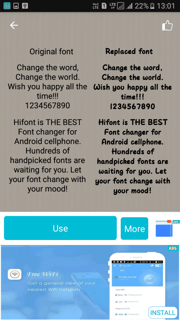 Использование HiFont