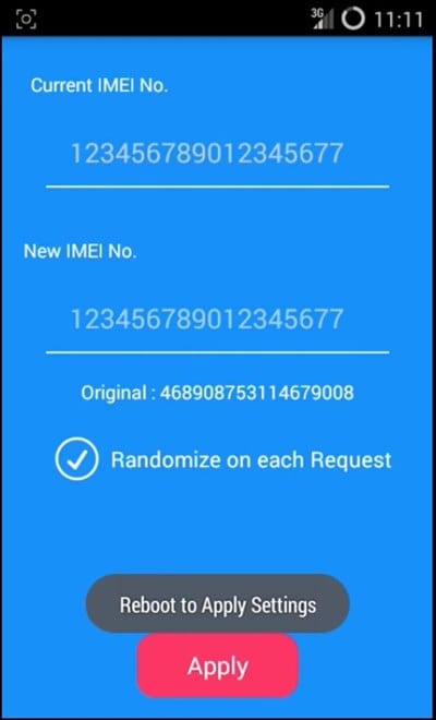 смена экрана IMEI