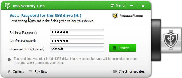 Использование Kakasoft USB Security