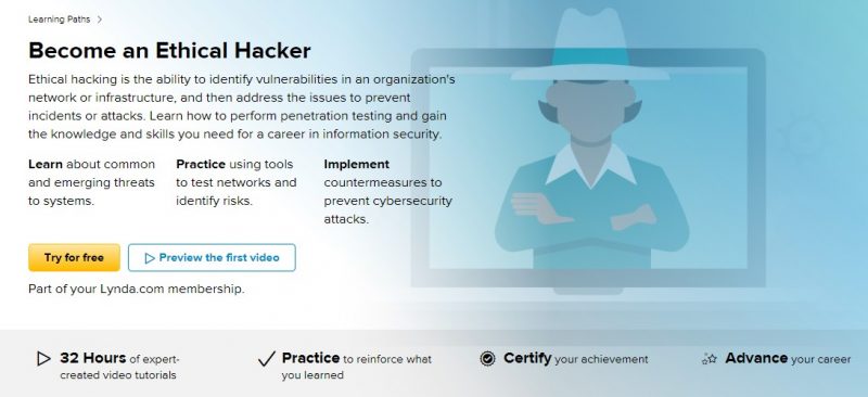 Курс этического хакерства Lynda.com