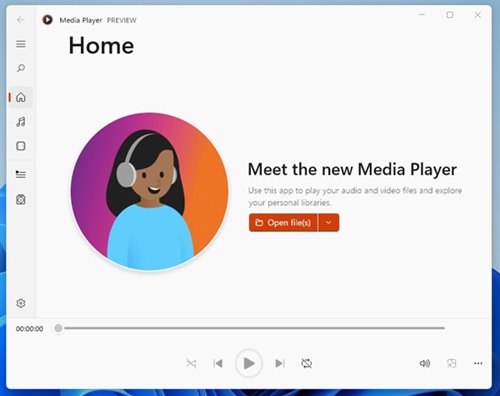 новое приложение Windows 11 Media Player