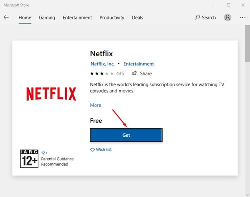 скачать приложение Netflix на Windows