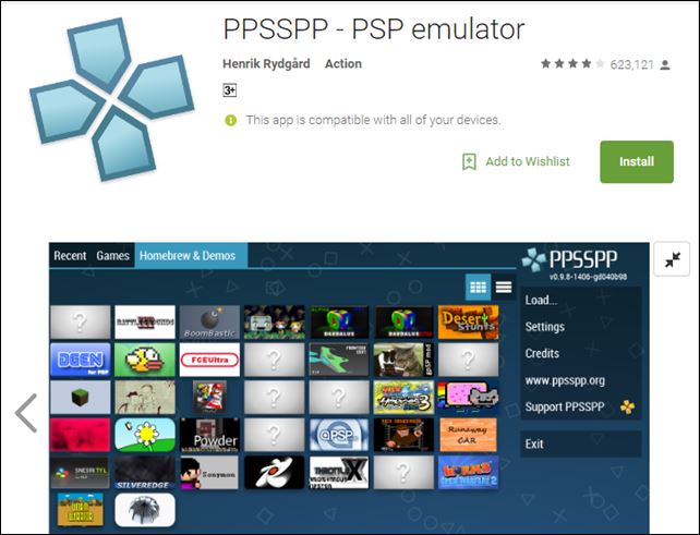 PPSSPP — эмулятор PSP.