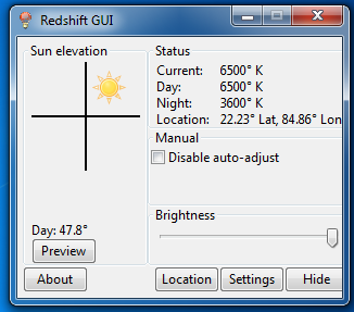 Использование RedshiftGui