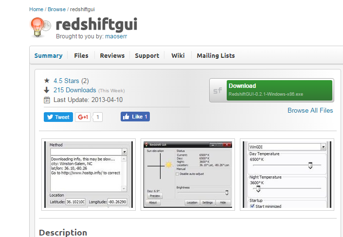 RedshiftGUI