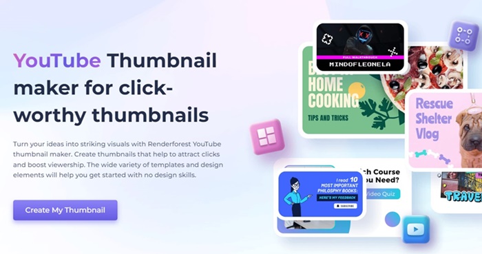 Renderforest Создатель миниатюр для YouTube