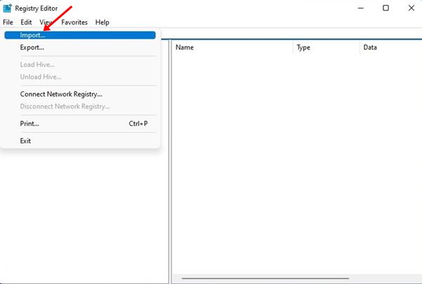 Файл > Импорт»></a> </p>
<p>6. Выберите файл резервной копии реестра, который вы экспортировали, в средстве выбора файлов.</p>
<p>Вот и все! Вы сделали. Вот как вы можете сделать резервную копию и восстановить настройки реестра в Windows 11 с помощью редактора реестра.</p>
<p>Читайте также:  <a href=