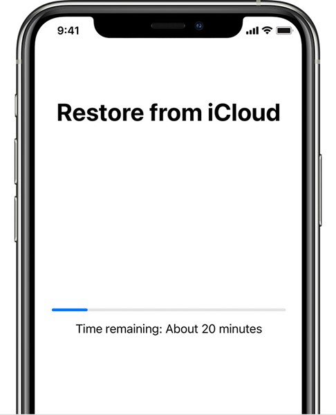 Восстановление из iCloud