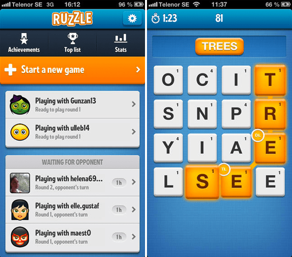 Ruzzle — лучшая игра в слова для Android