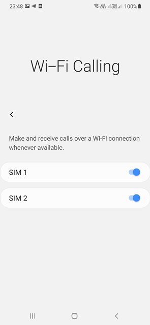 кнопка переключения для звонков по Wi-Fi