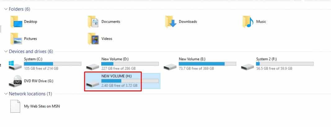 Установить формат USB FAT 32