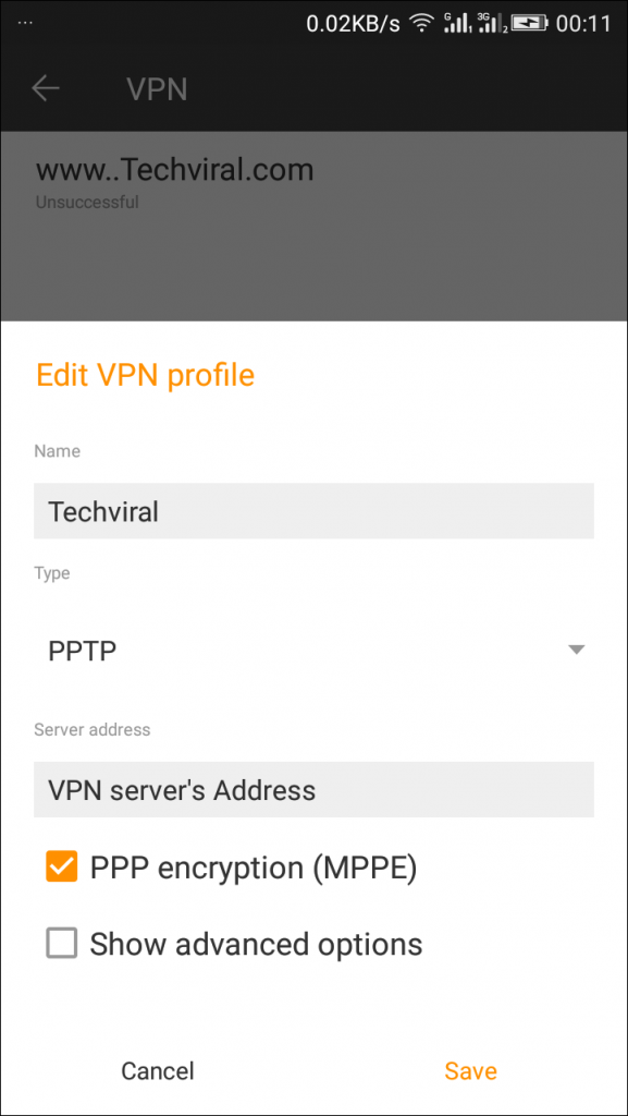 Настройте VPN на вашем Android вручную