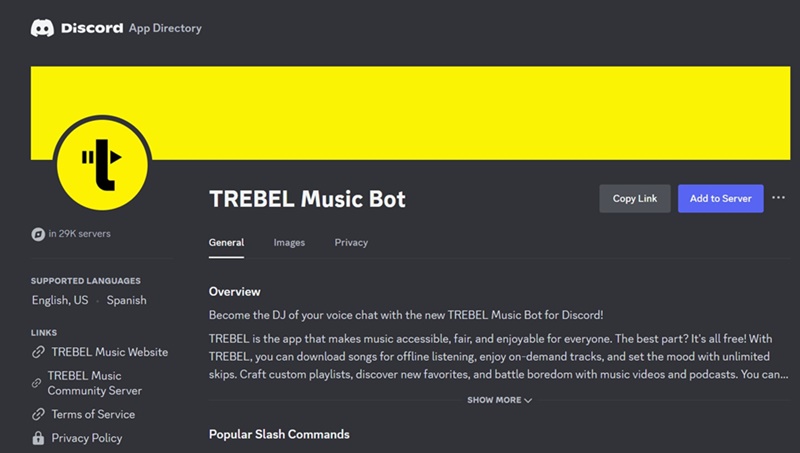 Музыкальный бот TREBEL