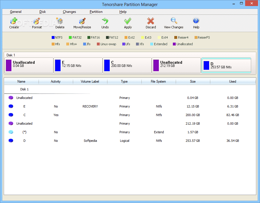 Менеджер разделов Tenorshare