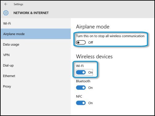 Выключите Wi-Fi/Bluetooth и т. д.