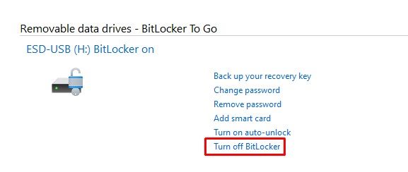 Отключить BitLocker