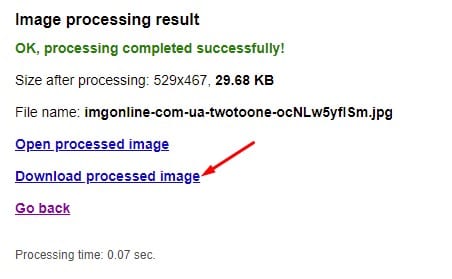 скачать обработанное изображение
