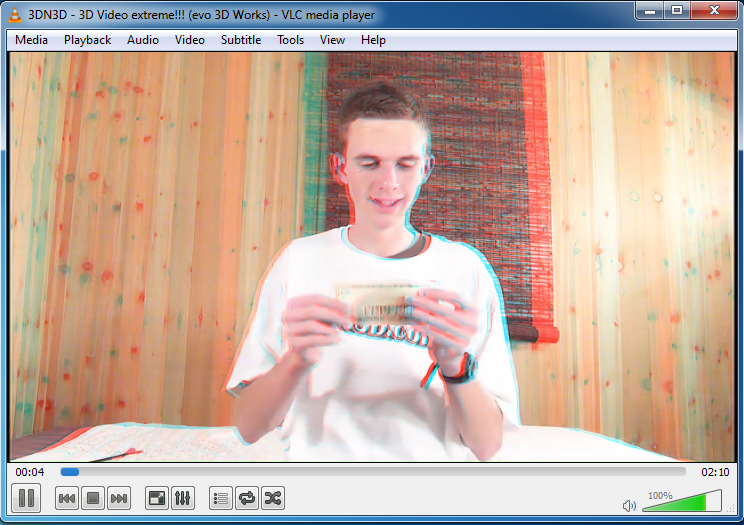 Воспроизведение любого 3D-видео на проигрывателе VLC Media.