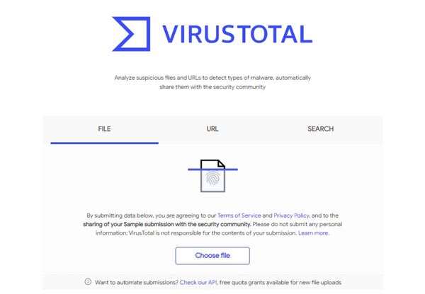 Используйте VirusTotal в своем браузере