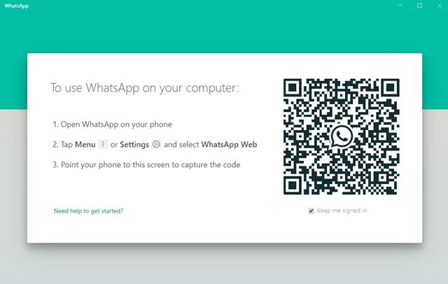 отсканируйте QR-код WhatsApp через мобильное приложение