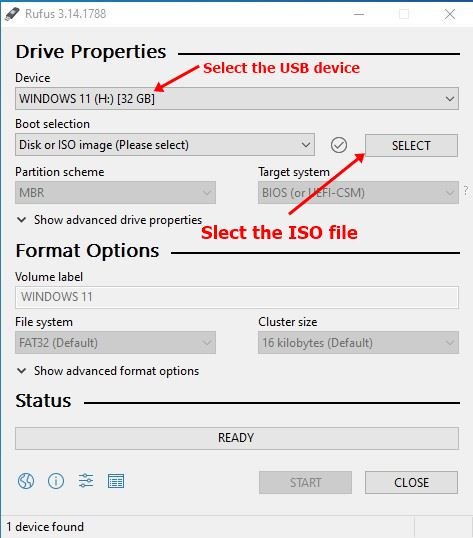 Создать загрузочный USB-накопитель Windows 11