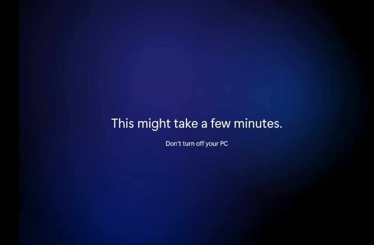 Windows 11 займет несколько минут