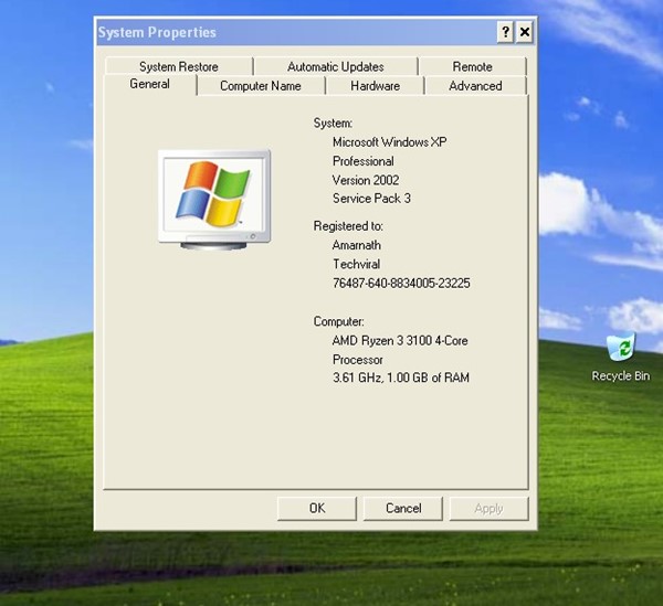 Проверьте, активирована ли Windows XP