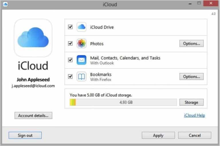 почта iCloud