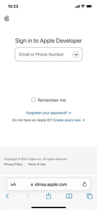 Войдите в систему, используя свой Apple ID