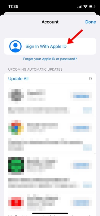 Войти с помощью Apple ID