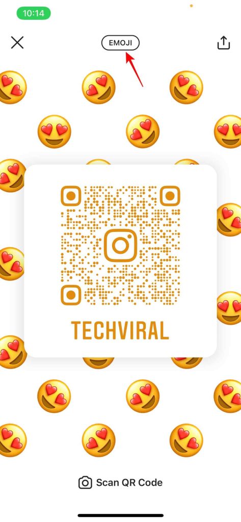 Создать QR-код с смайлами Instagram