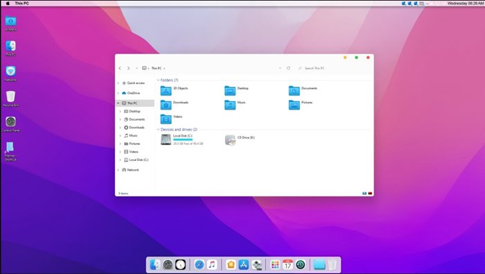 тема macOS для Windows 11